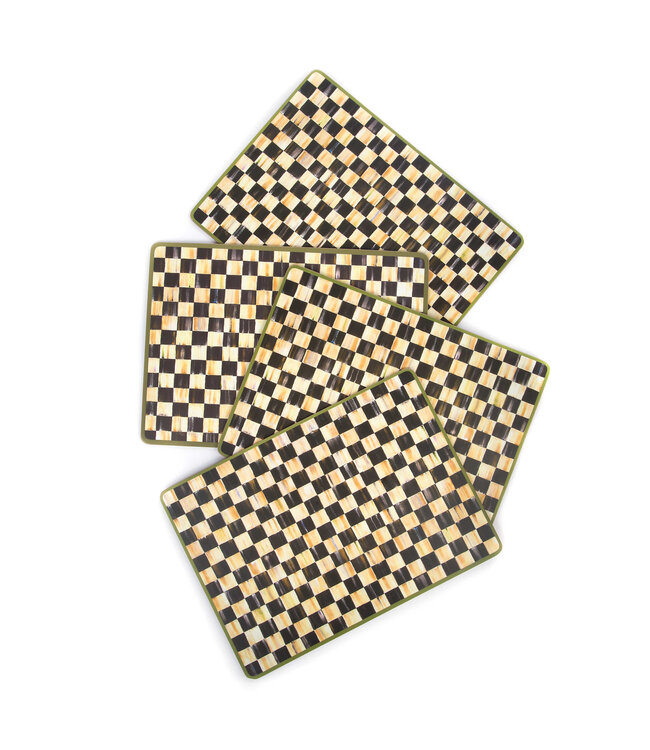 MACKENZIE CHILDS Courtly Check Cork Back Placemats - Set of 4