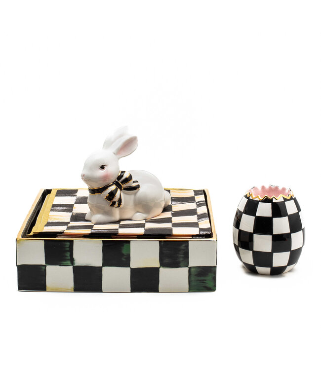 MACKENZIE CHILDS Courtly Check Luncheon Napkin Holder