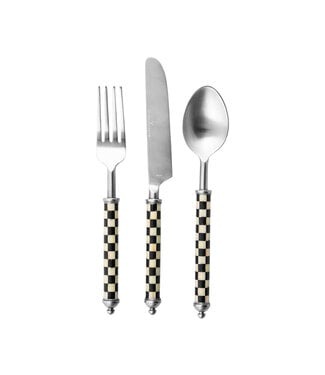 MACKENZIE CHILDS Courtly Check Supper Club 3-Piece Place Setting
