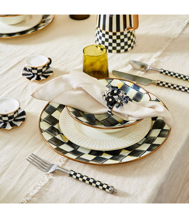 MACKENZIE CHILDS Courtly Check Supper Club 3-Piece Place Setting