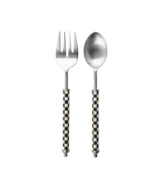 MACKENZIE CHILDS Courtly Check Supper Club Salad Serving Set