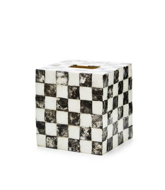 MACKENZIE CHILDS Courtly Check Capiz Boutique Tissue Box Cover