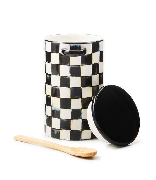 MACKENZIE CHILDS Courtly Check Farmhouse Canister