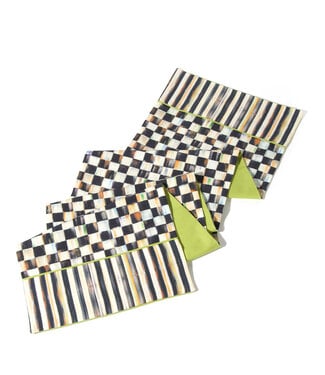 MACKENZIE CHILDS Courtly Check & Stripe Table Runner