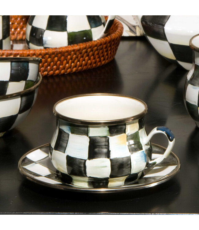 MACKENZIE CHILDS Courtly Check Teacup