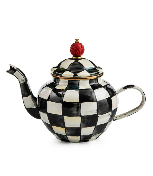 MACKENZIE CHILDS Courtly Check 4 Cup Teapot
