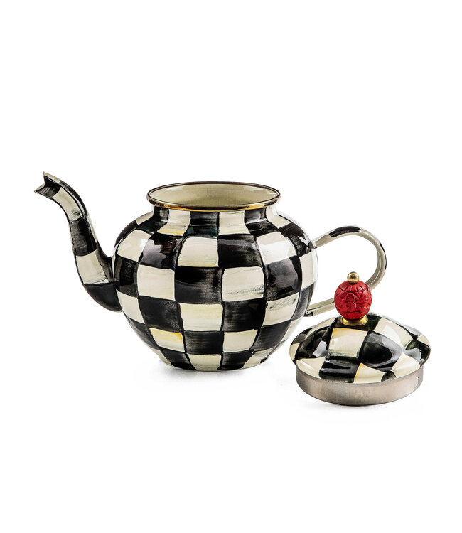 MACKENZIE CHILDS Courtly Check 4 Cup Teapot