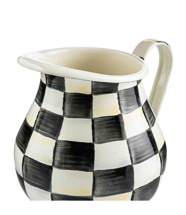 MACKENZIE CHILDS Courtly Check Enamel Pitcher