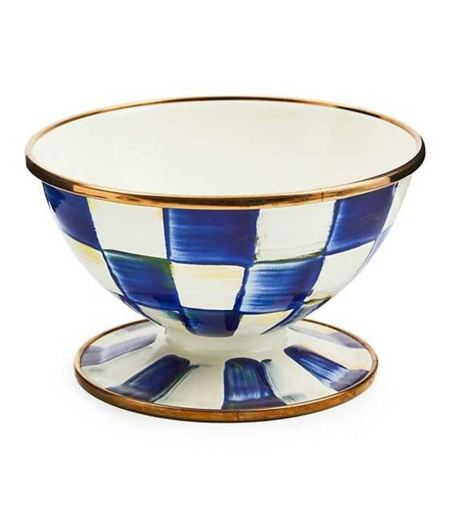 MACKENZIE CHILDS Royal Check Enamel Ice Cream Dish
