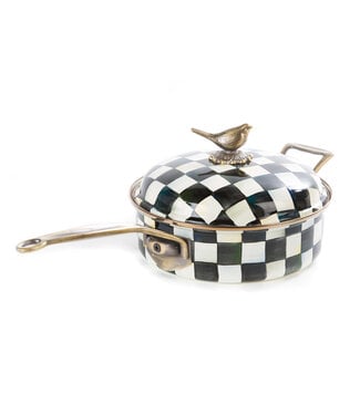 MACKENZIE CHILDS Courtly Check Enamel 3 Quart Saute Pan