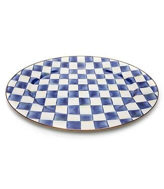MACKENZIE CHILDS Royal Check Enamel Oval Platter