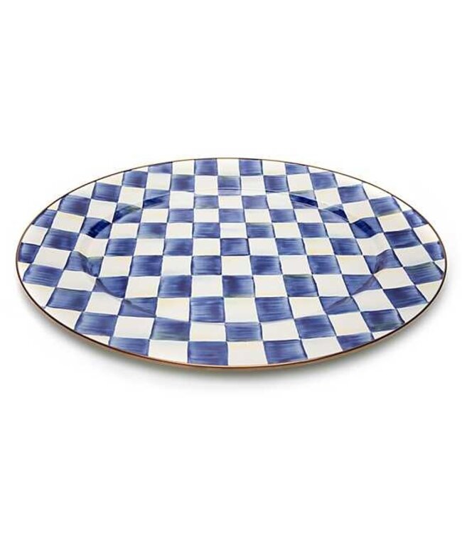 MACKENZIE CHILDS Royal Check Enamel Oval Platter