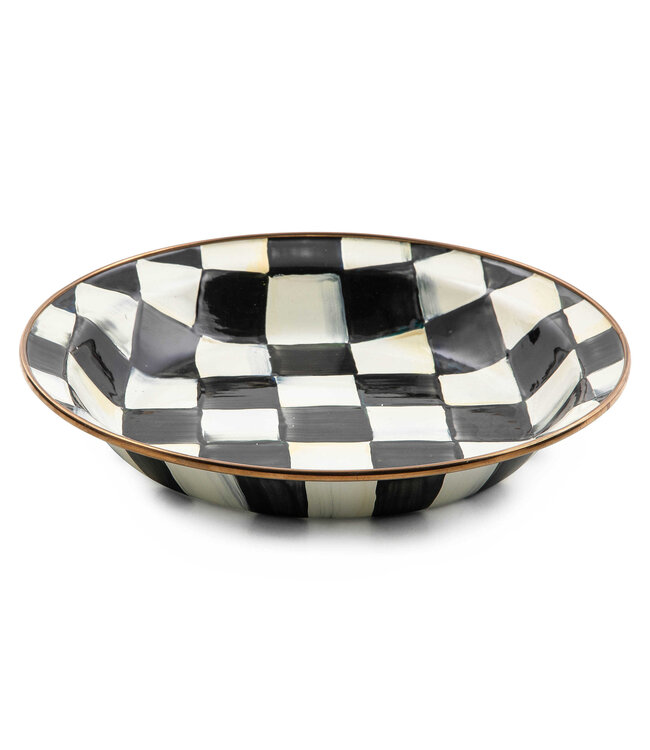 MACKENZIE CHILDS Courtly Check Enamel Pie Plate