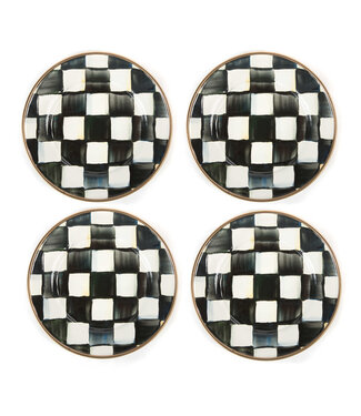 MACKENZIE CHILDS Courtly Check Appetizer Plates, Set of 4