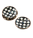 MACKENZIE CHILDS Courtly Check Appetizer Plates, Set of 4
