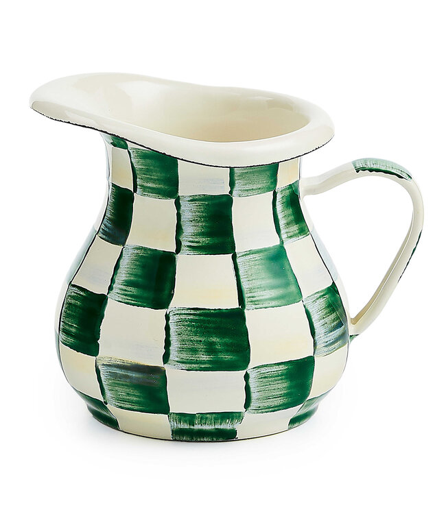 MACKENZIE CHILDS Emerald Check Creamer