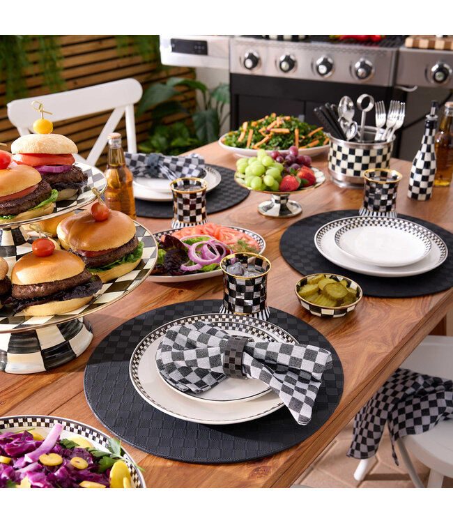 MACKENZIE CHILDS Courtly Check Everyday Lunch Plates - Sold Individually