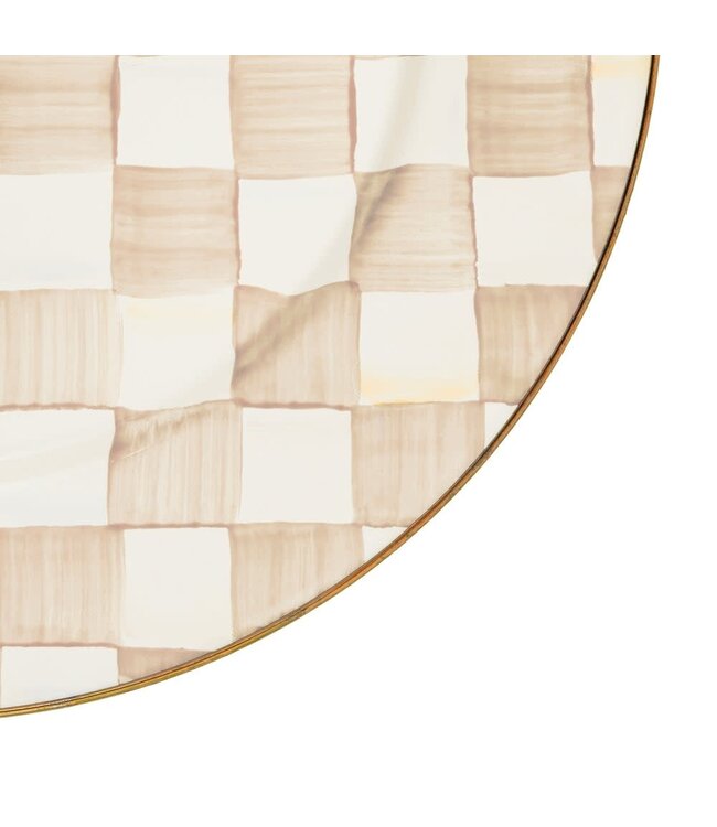 MACKENZIE CHILDS Mocha Check Charger/Plate