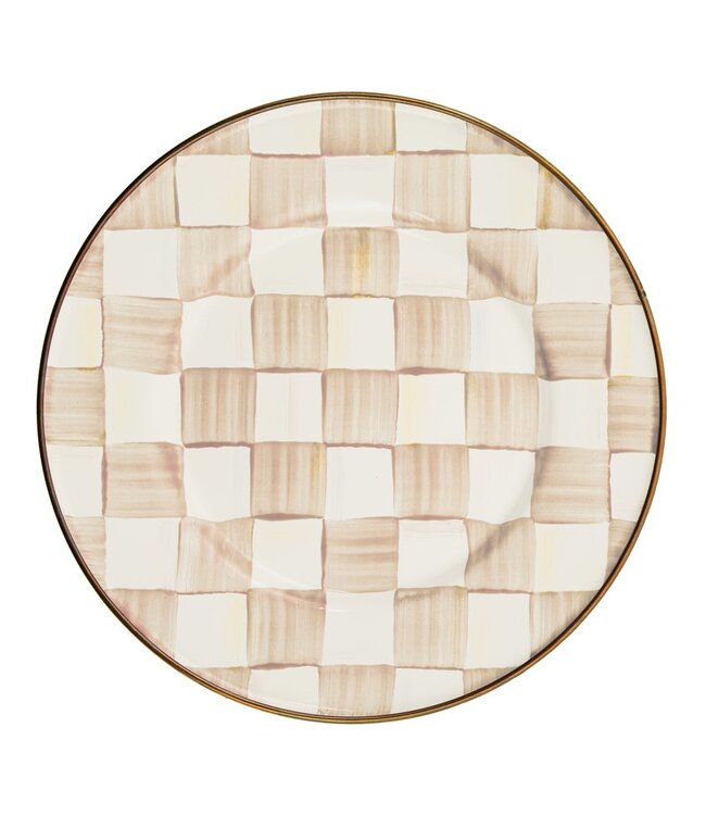 MACKENZIE CHILDS Mocha Check Salad Plate