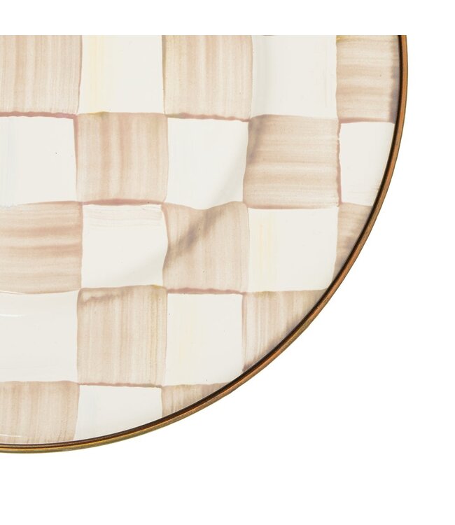 MACKENZIE CHILDS Mocha Check Salad Plate