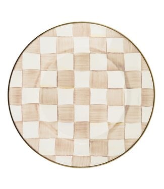 MACKENZIE CHILDS Mocha Check Dinner Plate