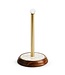 MACKENZIE CHILDS Mocha Check Wood Paper Towel Holder