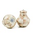 MACKENZIE CHILDS Mocha Check Salt & Pepper Shakers