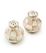 MACKENZIE CHILDS Mocha Check Salt & Pepper Shakers