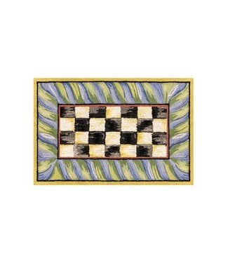 MACKENZIE CHILDS Curtly Check Purple & Green 2' x 3'