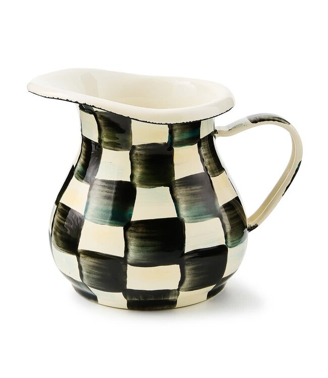 MACKENZIE CHILDS Courtly Check Enamel Creamer