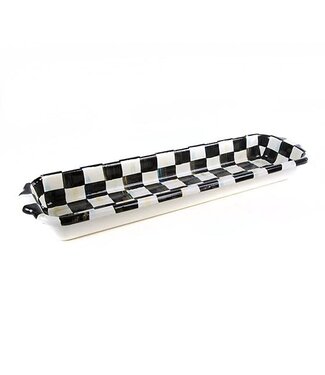 MACKENZIE CHILDS Courtly Check Enamel Baguette Dish