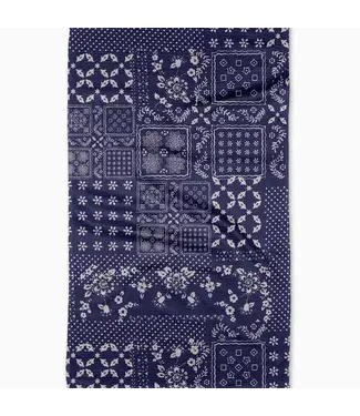 GEOMETRY Blossoming Bandanna Blue Tea Towel