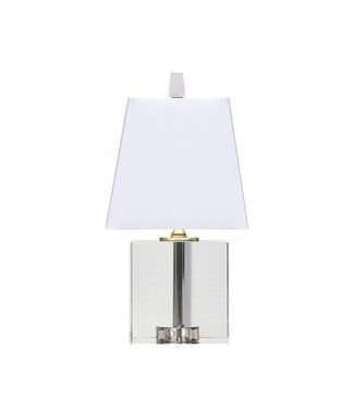 Solid Hand Cut and Polished Crystal Lamp