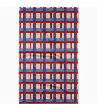 GEOMETRY Cielo Grid Tea Towel
