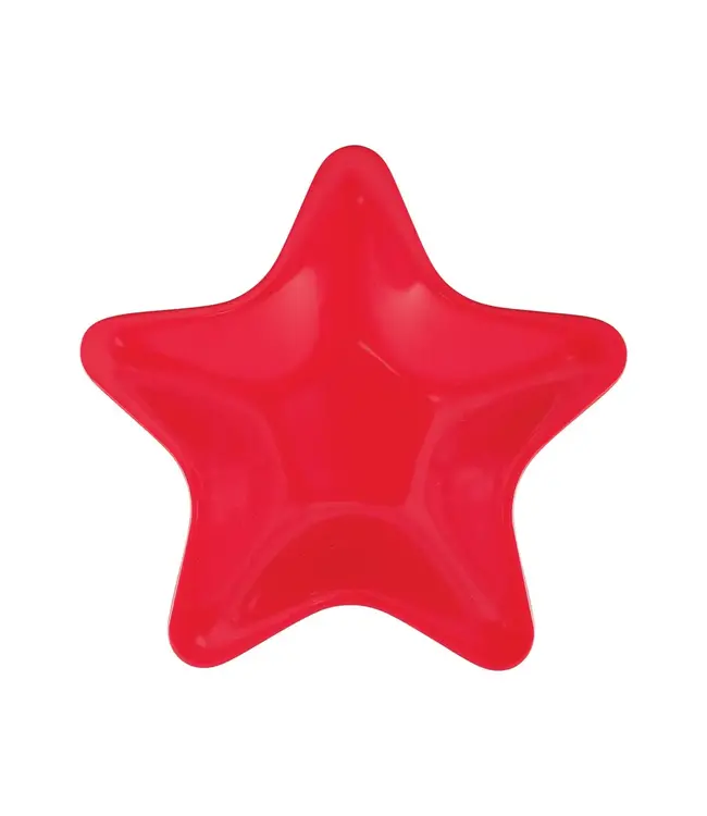 Holiday Red 8" Melamine Star Shape Plate