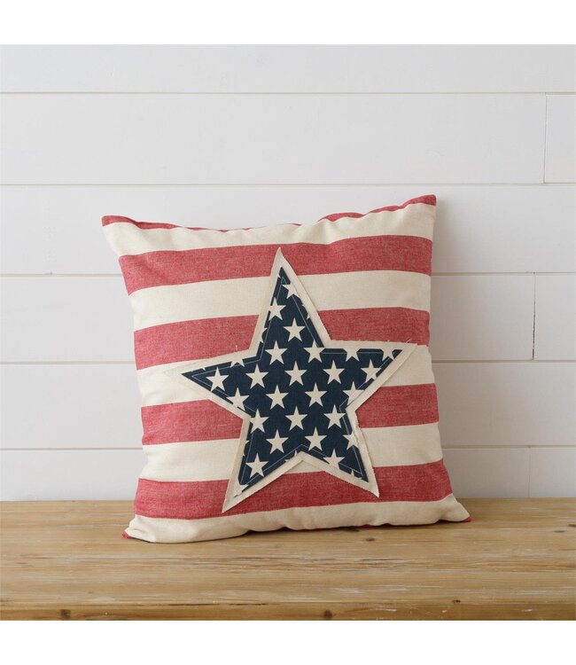 Pillow-Star Patch and Stripes