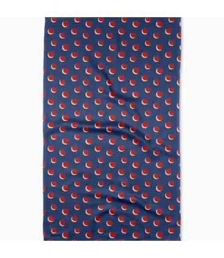 GEOMETRY Four in a Row Dot Blue Tea Towel