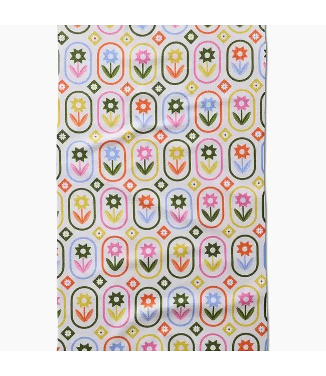 GEOMETRY Petal Patchwork Tea Towel