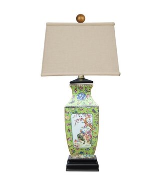 Porcelain Floral Vase Lamp