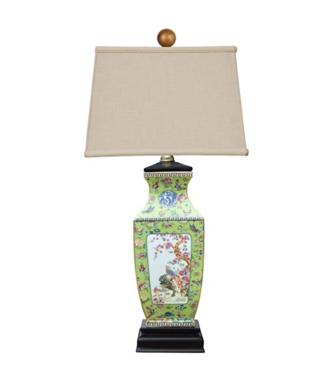 Porcelain Floral Vase Lamp