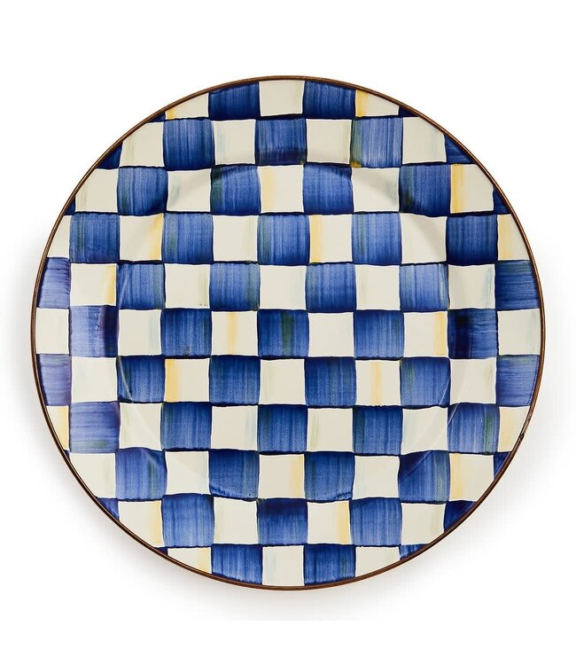 MACKENZIE CHILDS Royal Check Enamel Charger/Plate