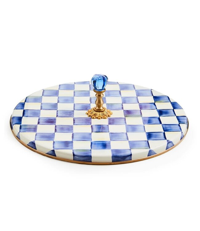 MACKENZIE CHILDS Royal Check Enamel Cheese Course
