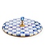 MACKENZIE CHILDS Royal Check Enamel Cheese Course