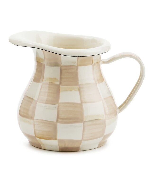 MACKENZIE CHILDS Mocha Check Creamer