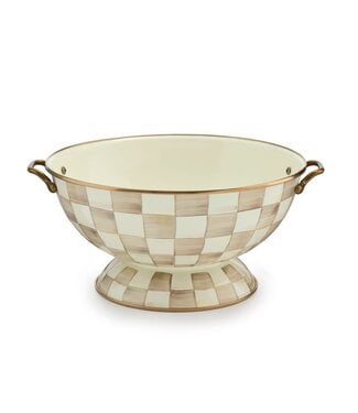MACKENZIE CHILDS Mocha Check Everything Bowl