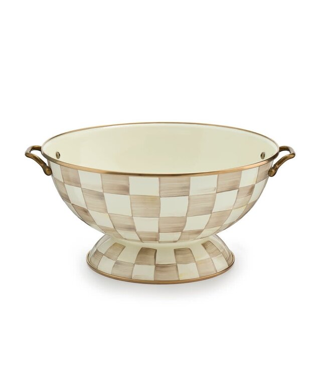 MACKENZIE CHILDS Mocha Check Everything Bowl