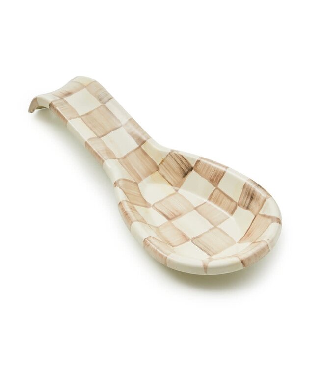 MACKENZIE CHILDS Mocha Check Spoon Rest