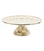 MACKENZIE CHILDS Mocha Check Large Pedestal Platter