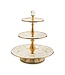 MACKENZIE CHILDS Mocha Check Three Tier Sweet Stand