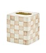 MACKENZIE CHILDS Mocha Check Boutique Tissue Box Cover